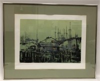 Branson Signed and Numbered Wharf Scene Print