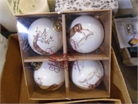4 LILLY STAG ORNAMENTS