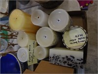 BOX OF POTTERY BARN CANDLES