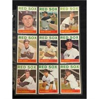(9) 1964 Topps Red Sox Cards