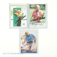 Signed Arnold Palmer Pro Set Upper Deck Cards (3)