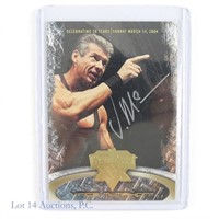 Vince McMahon Signed Fleer WWE Card