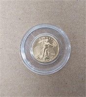 2023 1/10th fine gold $5 coin in plastic