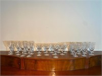 30 Fostoria Engagement Platinum Rim Glasses