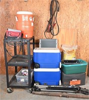 Metal Rollng Cart, Ramp, Coolers-Buyer Must Remove