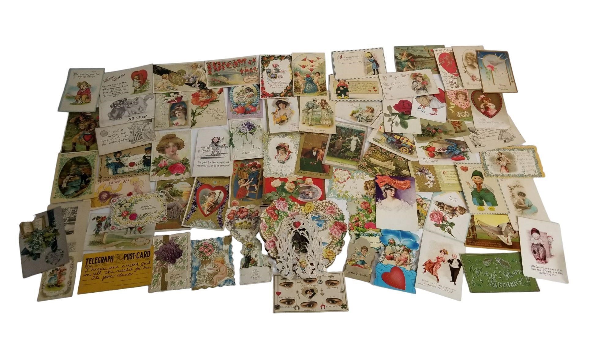 70+ 1900-1930s Antique Valentine Cards