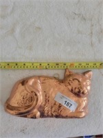 Vintage Copper Cat Mold / Wall Hanging