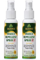 2 Pack Qganics Mosquito Repellent Spray