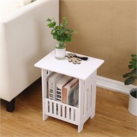 WF9696  Novashion White Bedside Table Nightstand,