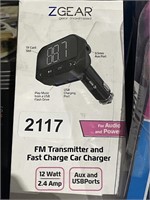 ZGEAR FM TRANSMITTER CAR CHARGER