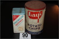 Vintage Lay's Tin & Saltines Tin