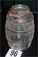 Glass Barrel Jar 13"