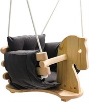 Baby Wooden Horse Swing Toddler Secure Swing Indoo