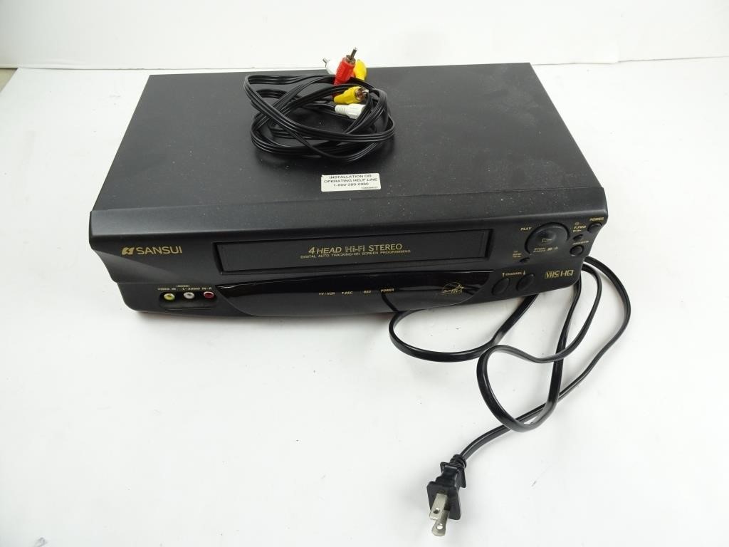 Sansui VHF6010D VHS Player (Tested/Works/No