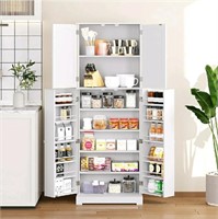 HOME BI, Kitchen Pantry Cabinet with Doors and She
