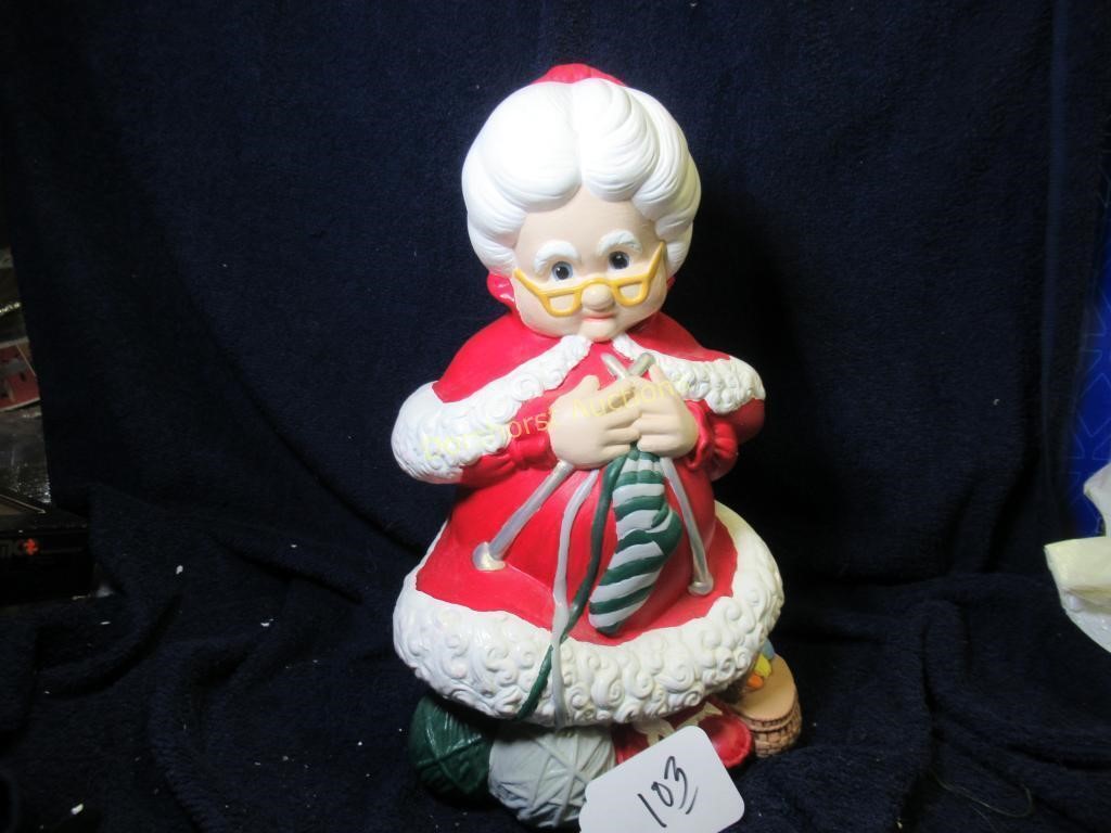 CERAMIC HAND PAINTED MRS. SANTA - 13.5"H