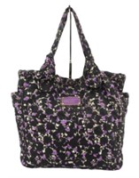 Marc Jacobs Purple & Black Floral Tote Bag