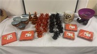 Animated Skeleton & Witch Candy Bowls & Halloween