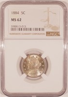 Select UNC 1884 Liberty Nickel