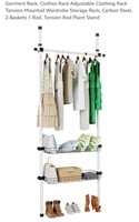 Tension Mounted Clothing Rack, White

*Assembly