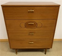 CLEAN MID-CENTURY FOUR DRAWER DRESSER