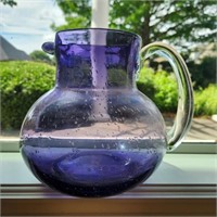 Bubble Glass Purple Pitcher