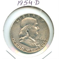 1954-D Franklin Silver Half Dollar