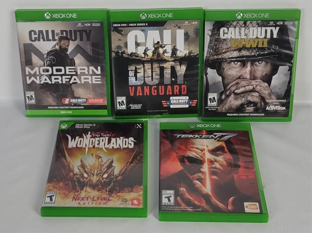 5 Xbox One Games -call Of Duty, Tekken 7