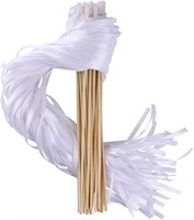 100PCS Ribbon Stick Wands Wedding Streamers