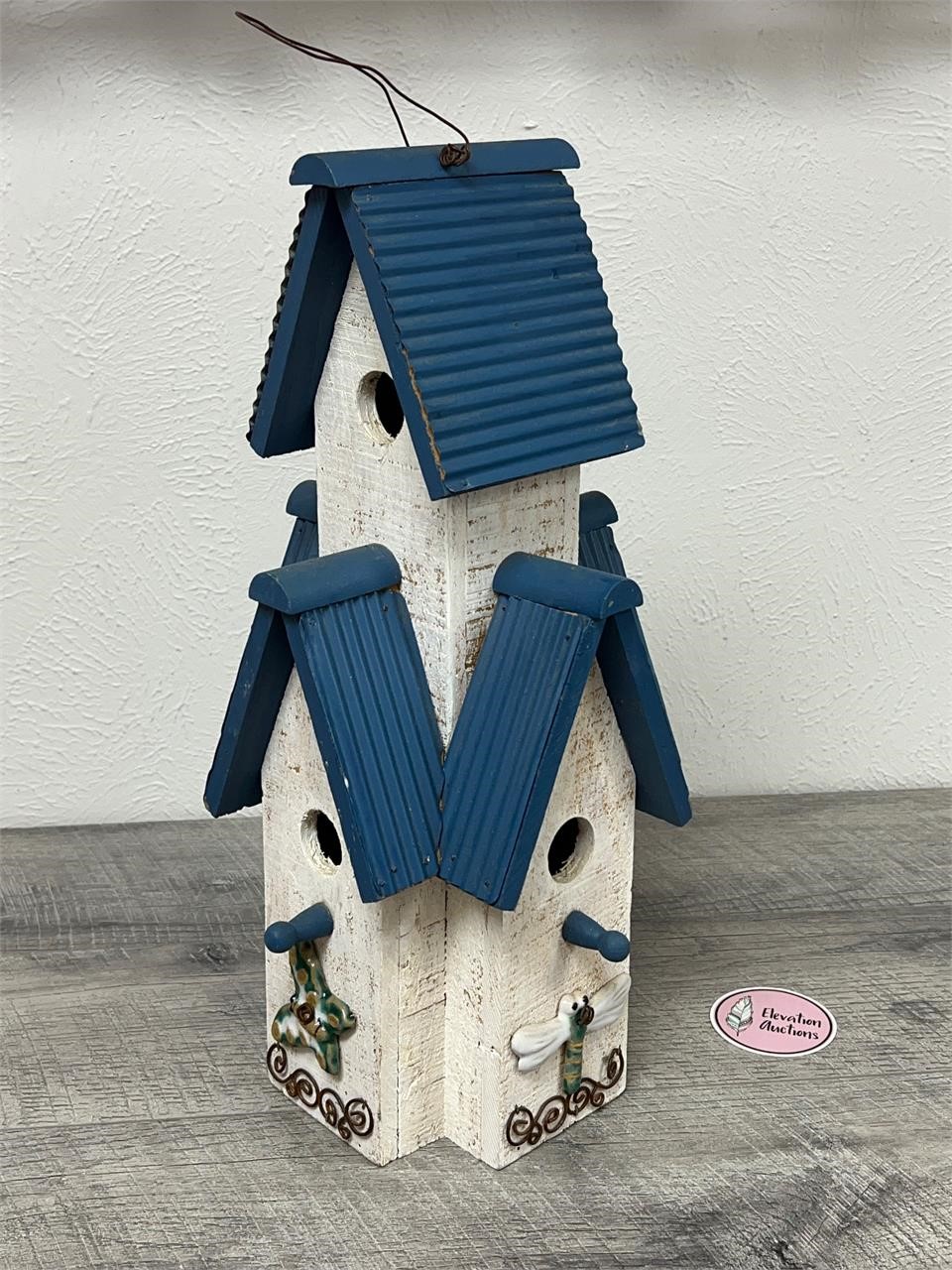 Beautiful painted wooden birdhouse