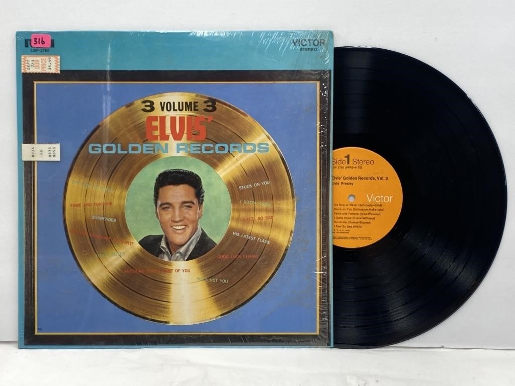 Vintage Elvis' Golden Records Volume 3 Vinyl Album