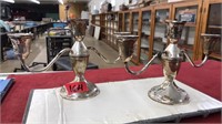PAIR OF STERLING CANDLEABRAS