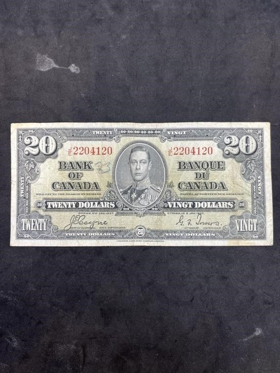 1937 Canada 20 Dollar Coyne Towers