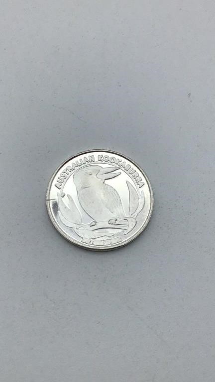 1 Gram .999 Fine Silver Australian kookaburra