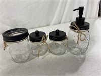 JARS AND SOAP DISPENSER FOR WASHROOM