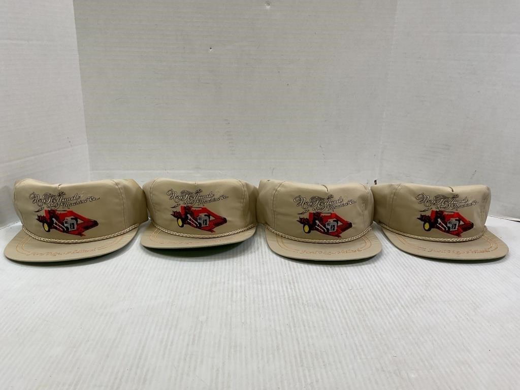 LOT OF 4 NEW HOLLAND EMBROIDERED HATS - SOME
