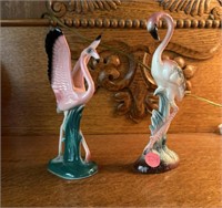 2 Flamingo Figurines (China Hutch)