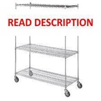 Wire Products Linen Cart 18x48x72  4 Shelves