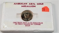 American Arts Gold Medallion - 1 Troy Oz