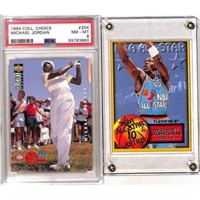 (2) 1990's Michael Jordan Cards With Psa Graded