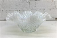 10" Fenton hobnail opalescent bowl