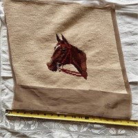 Horse Needlepoint on Canvas