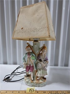 Colonial Couples Lamp Porcelain