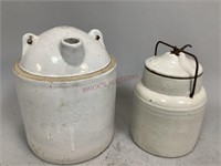 Stoneware Canning Crock and Stoneware Jug