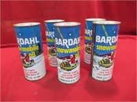 Vintage Bardahl Snowmobile Oil 5-16 Ounce Cans