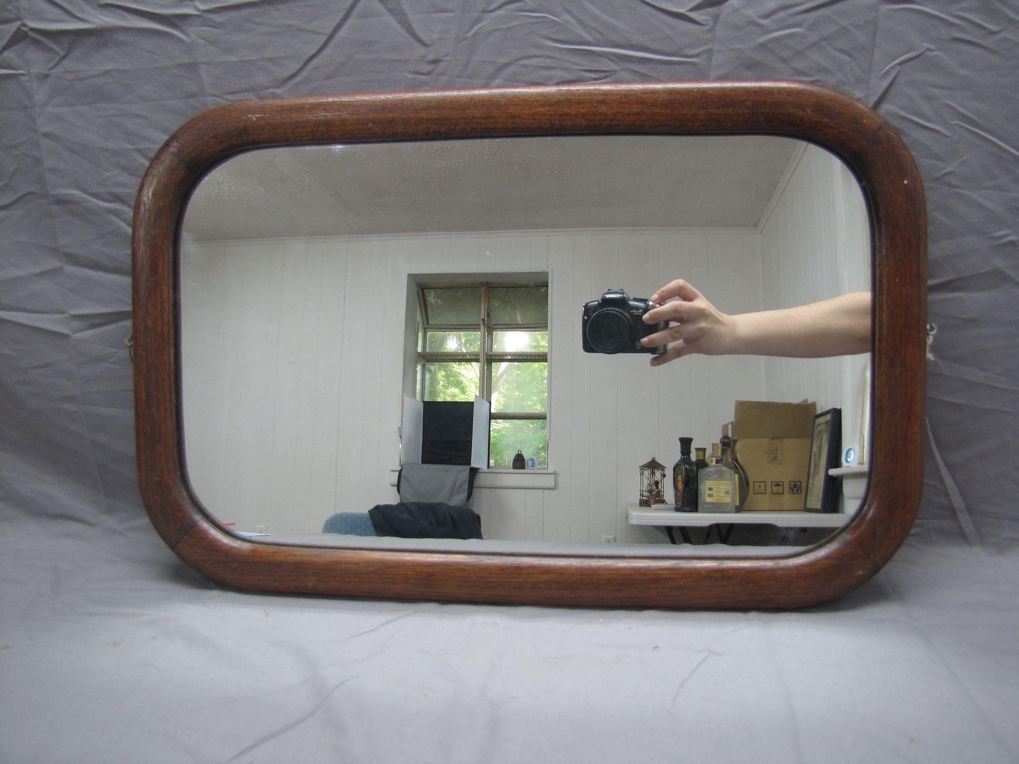 Vintage Wooden Framed Mirror