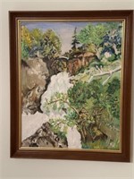 ORIGINAL FRAMED K. HENRY ART, 22 1/2" X 18"