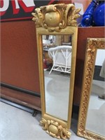 GOLD ORNATE FRAMED VERTICLE WALL MIRROR