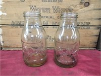 2 x Original Wakefield Castrol Quart Oil Bottles