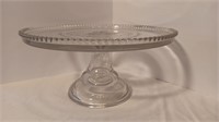 5” x 11” Tall Vintage Clear Glass Cake Stand.